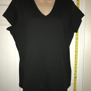 Coldwater Creek V-neck cap sleeve tee.